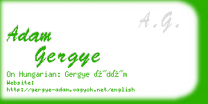 adam gergye business card